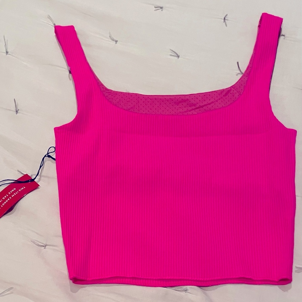 Carbon 38 Ribbed Sports Bra Crop Top